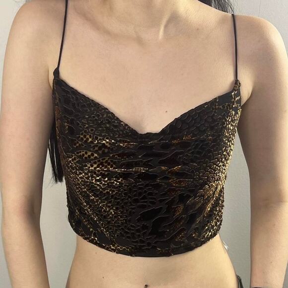 Windsor Draped Front Crop Top Size Medium Vintage Inspired Bratz Doll Retro - Picture 1 of 5